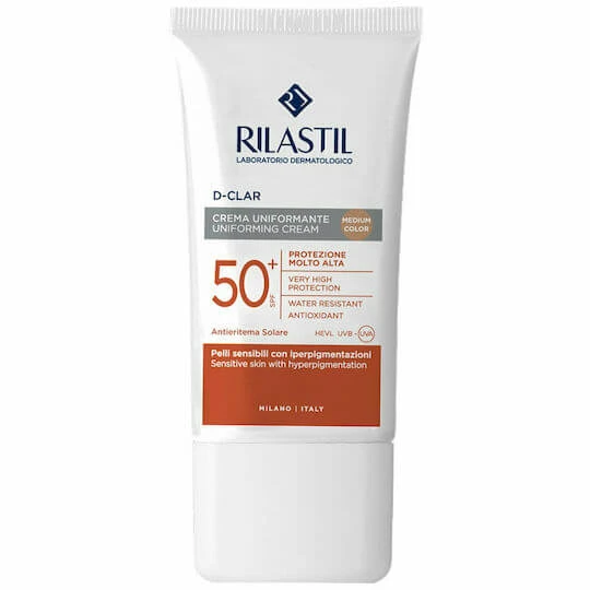 Rilastil D-Clar Uniforming Cremă Solară de Față SPF50 cu Pigment Mediu 40ml