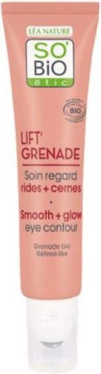 So'Bio Etic Lift'Grenade Smooth + Glow Gel de Ochi împotriva Cearcănelor cu Retinol 15ml