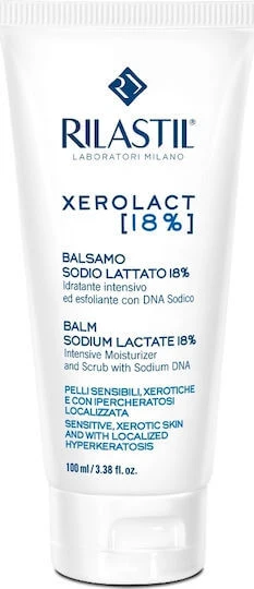 Rilastil Xerolact Balm Sodium Lactate 18% Balsam hidratant pentru regenerare pentru piele atopică 100ml