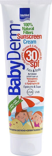 InterMed Babyderm Waterproof Bebeluș Crema de Soare Emulsie SPF30 300ml