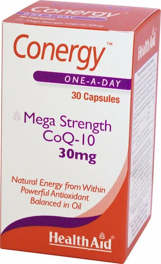 Health Aid Conergy CoQ-10 30mg 30 tabs 30mg 30 capace