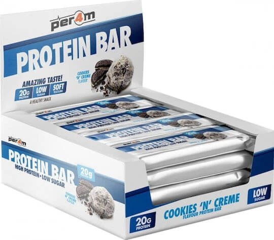 Per4m Protein Bar Batoane cu 20gr Proteină & Aromă Caramel sărat 12x62gr