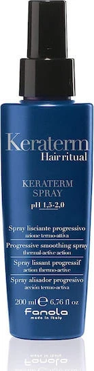 Fanola Keraterm Progressive Smoothing Spray Loțiune de Păr pentru Netezire cu Keratină 200ml