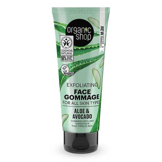 Organic Shop Peeling pentru Față pentru curățare profundă Aloe & Avocado 75ml