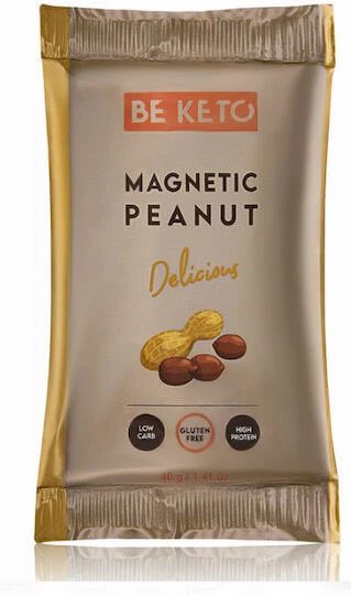 BeKeto Keto Bar Baton cu 6.1gr Proteină & Aromă Magnetic Peanut 40gr