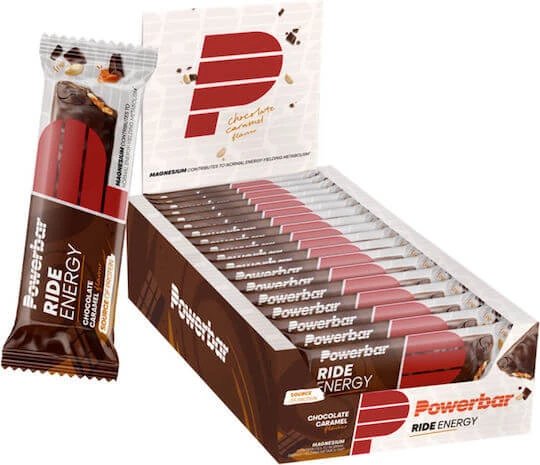 PowerBar Ride Energy Batoane cu 10gr Proteină & Aromă Caramelă Ciocolată 18x55gr