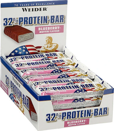 Weider Protein Batoane cu 32% Proteină & Aromă Căpșună 12x60gr