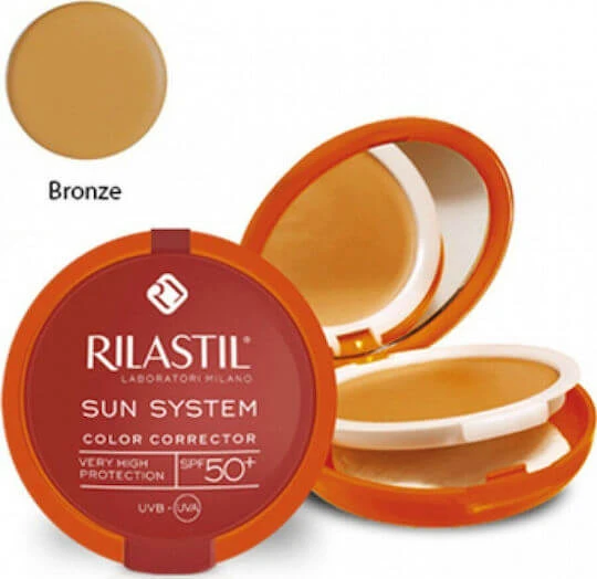 Rilastil Sun System Corector Colorant de Piele SPF50 cu Nuanța 03 Bronze 10gr
