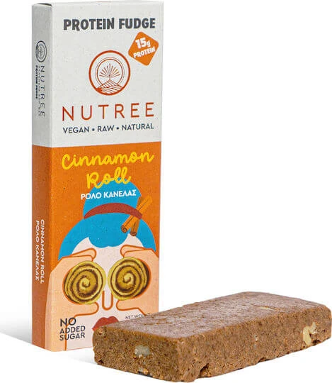 Nutree Fudge Baton cu 25% Proteină & Aromă Cinnamon 60gr