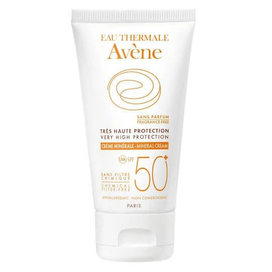 Eau Thermale Avène Cremă Minerală de Față Waterproof cu Protecție Solară SPF50 50ml