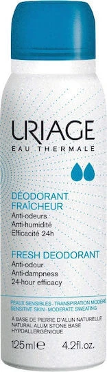Uriage Fresh Deodorant 24h sub formă de Spray 125ml