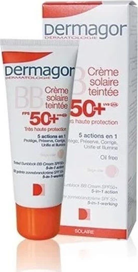 Dermagor BB Sun Cream Tinted Cremă Antisolară de Față SPF50 cu Pigment Beige Clair 40ml