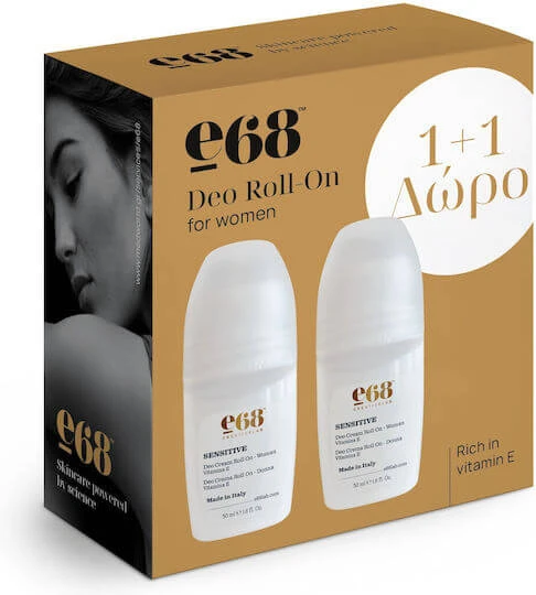 E68 Sensitive Deodorant sub formă de Roll-On 2x50ml