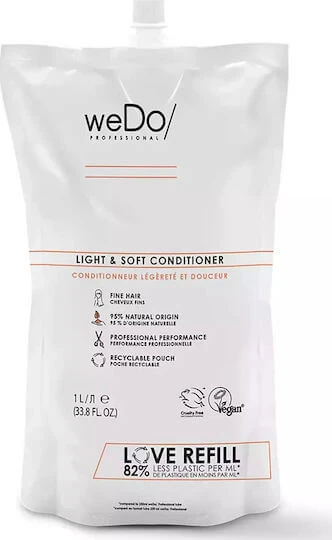 Wedo Light and Soft Refill Balsam Hidratare pentru Toate Tipurile de Păr 1000ml