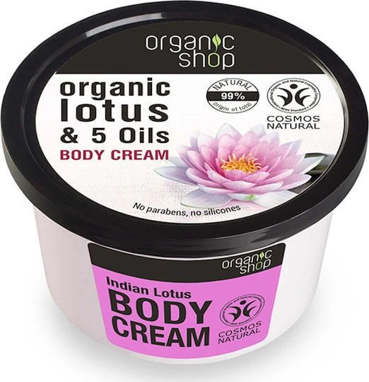 Organic Shop Lotus & 5 Uleiuri Crema hidratant pentru corp pentru piele sensibilă 250ml