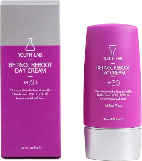 Youth Lab. Reboot Cremă de Față de Zi 24h cu SPF30 pentru Hidratare și Anti-îmbătrânire cu Retinol 40ml