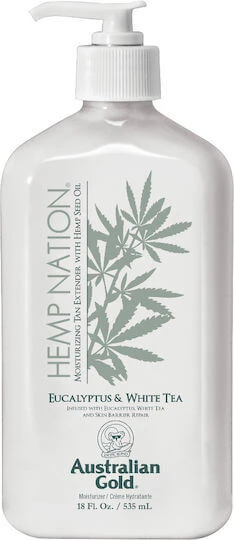 Australian Gold Hemp Nation Eucaliptus și Ceai Alb Emulsie După Soare pentru Corp cu Jojoba și Shea Butter 535ml