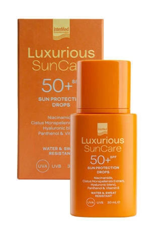 InterMed Luxurious SunCare Picături de Protecție Solară Pentru Față SPF50+ 30ml