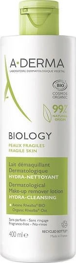 A-Derma Biology Loțiune Îndepărtare Machiaj Față 400ml