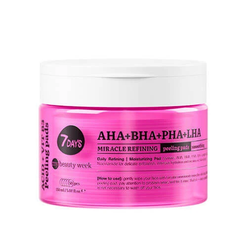 7DAYS AHA+BHA-PHA+LHA Peeling pentru Față în 50 Dischete