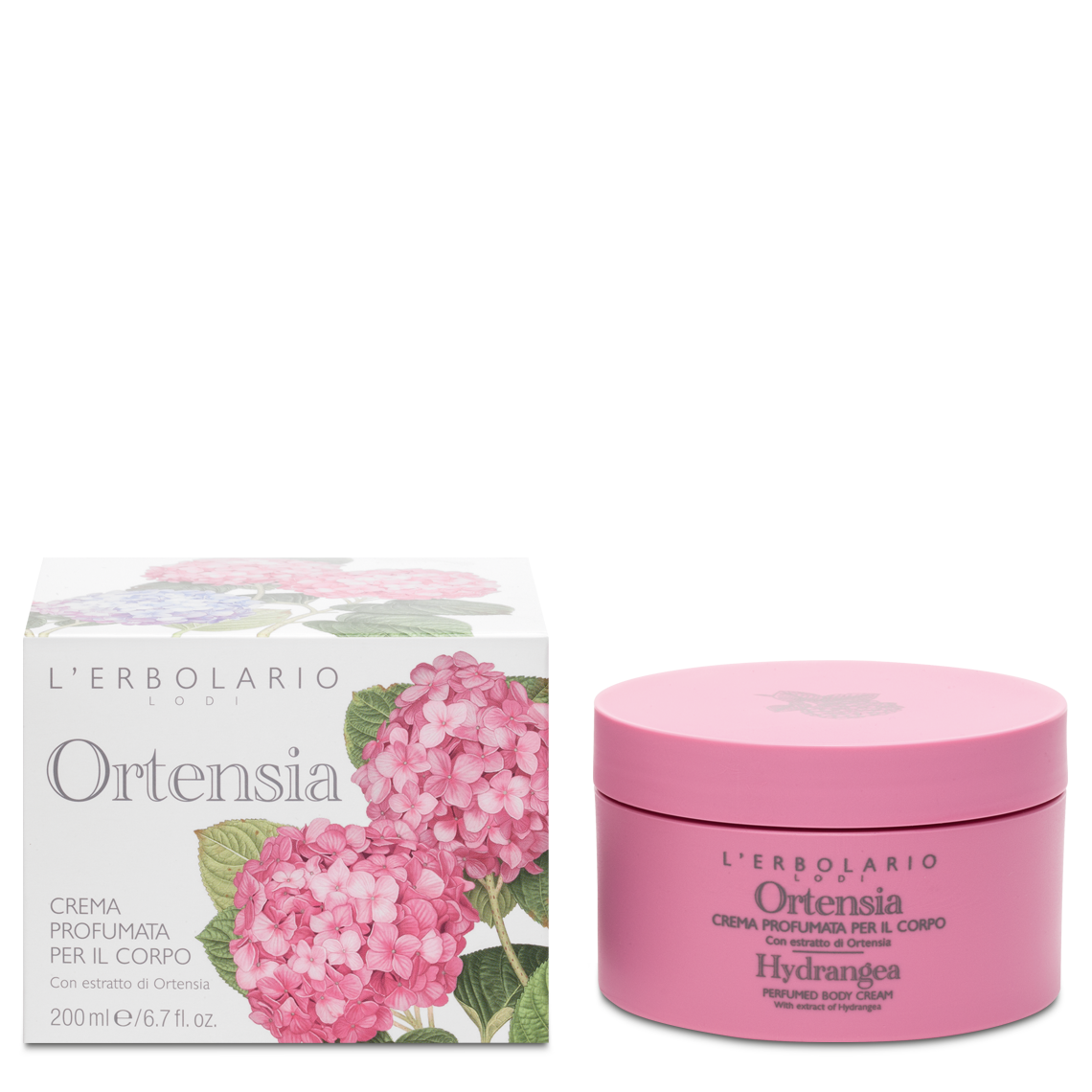 L'Erbolario Crema de corp Ortensia, 200ml