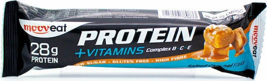 Mooveat Protein +Vitamins Batoane cu 28gr Proteină & Aromă Salted Caramel 12x80gr