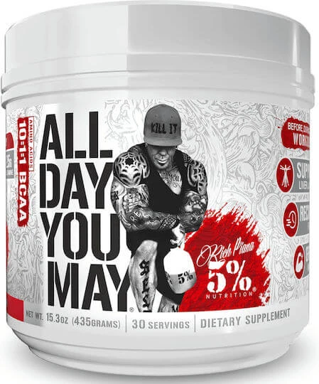 Rich Piana 5% Nutrition All Day You May 10:1:1 BCAA 450gr Pepene