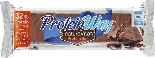 Natura Vita Protein Way Baton cu 32% Proteină & Aromă Ciocolată 50gr