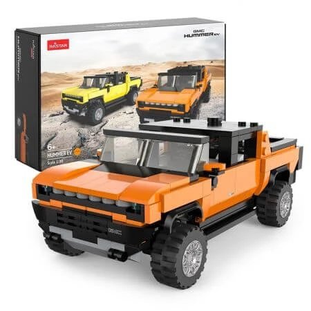 Masinuta construibila, scara 1:30, Hummer EV, 6 ani+, 431 piese, Rastar