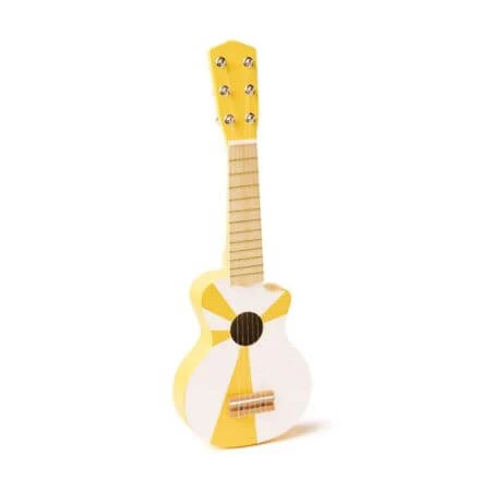 Jucarie din lemn Chitara, Yellow/White, 3 ani+, Kids Concept