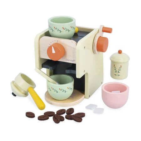 Espressor de cafea Shiny Grandma, + 3 ani, 5 accesorii, Janod