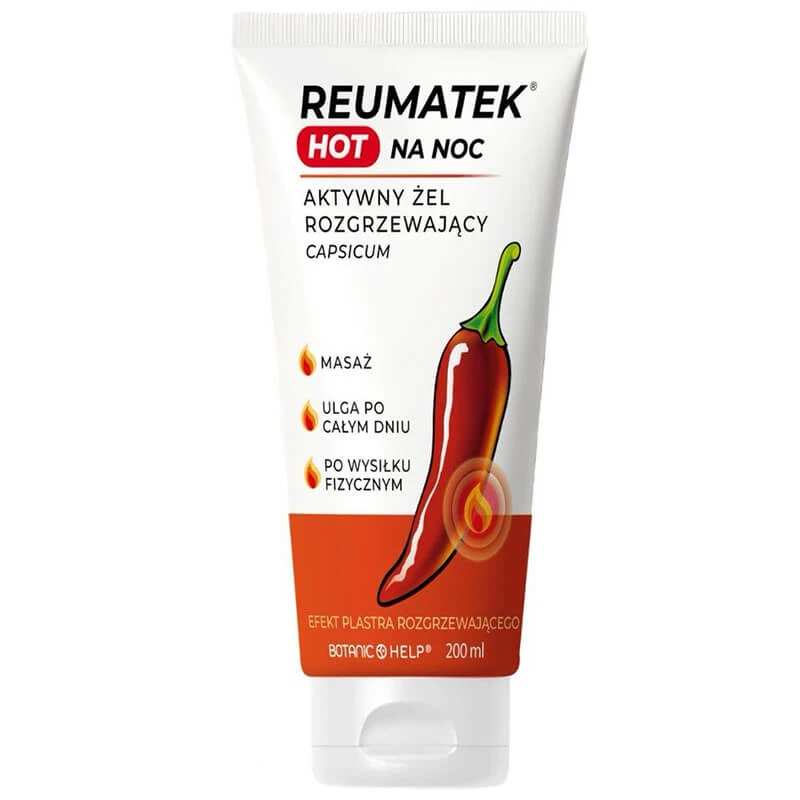 Botanic Help Reumatek Hot, gel activ de noapte încălzitor, 200 ml
