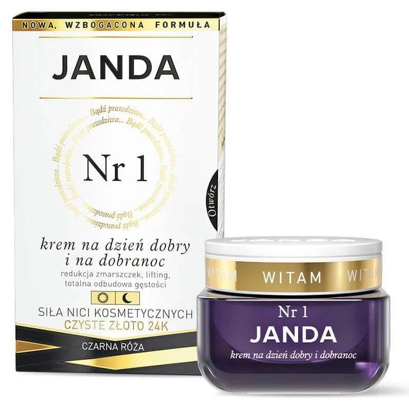 Janda Strength of Cosmetic Threads nr. 1, cremă de zi și de culcare din aur pur, trandafir negru, 50 ml