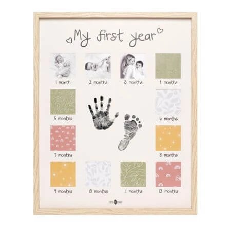 Rama tablou cu kit amprenta, My First Year, 0 luni+, Petit Artichaut