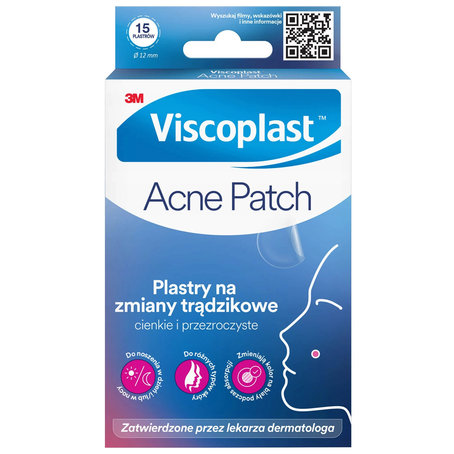 Plasture pentru acnee Viscoplast, plasture pentru acnee, 15 bucăți