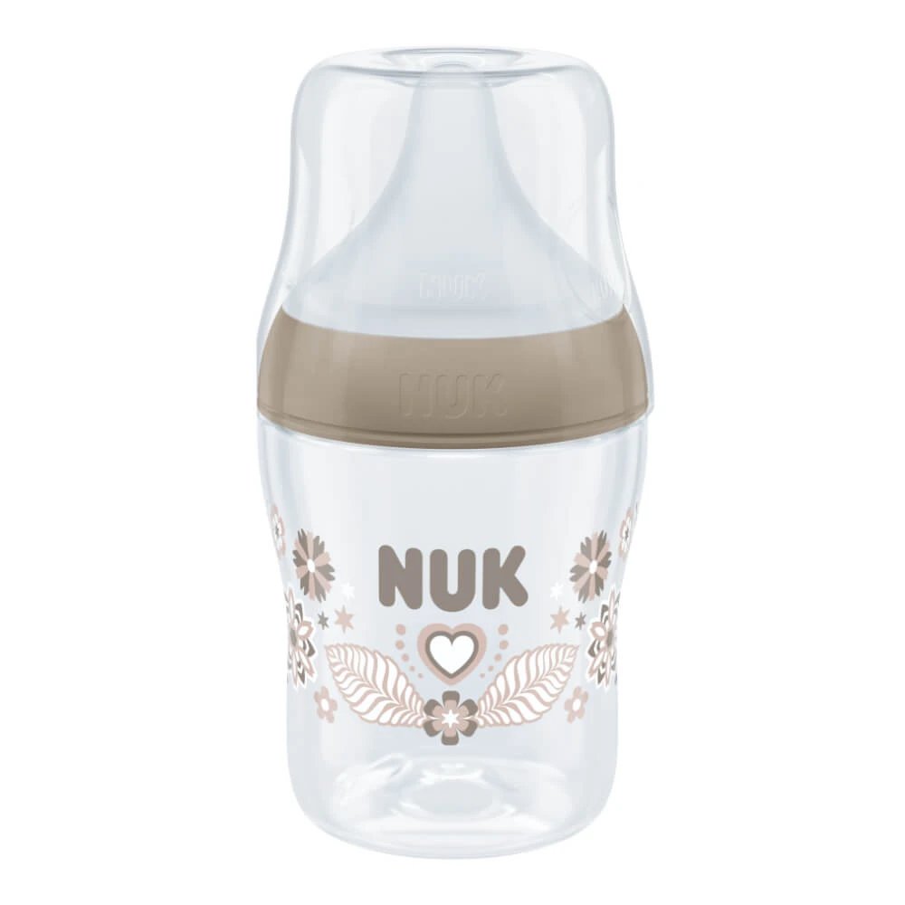 NUK Perfect Match, biberon anti-colic cu tetină din silicon, mărimea S, inimă, de la naștere, 150 ml