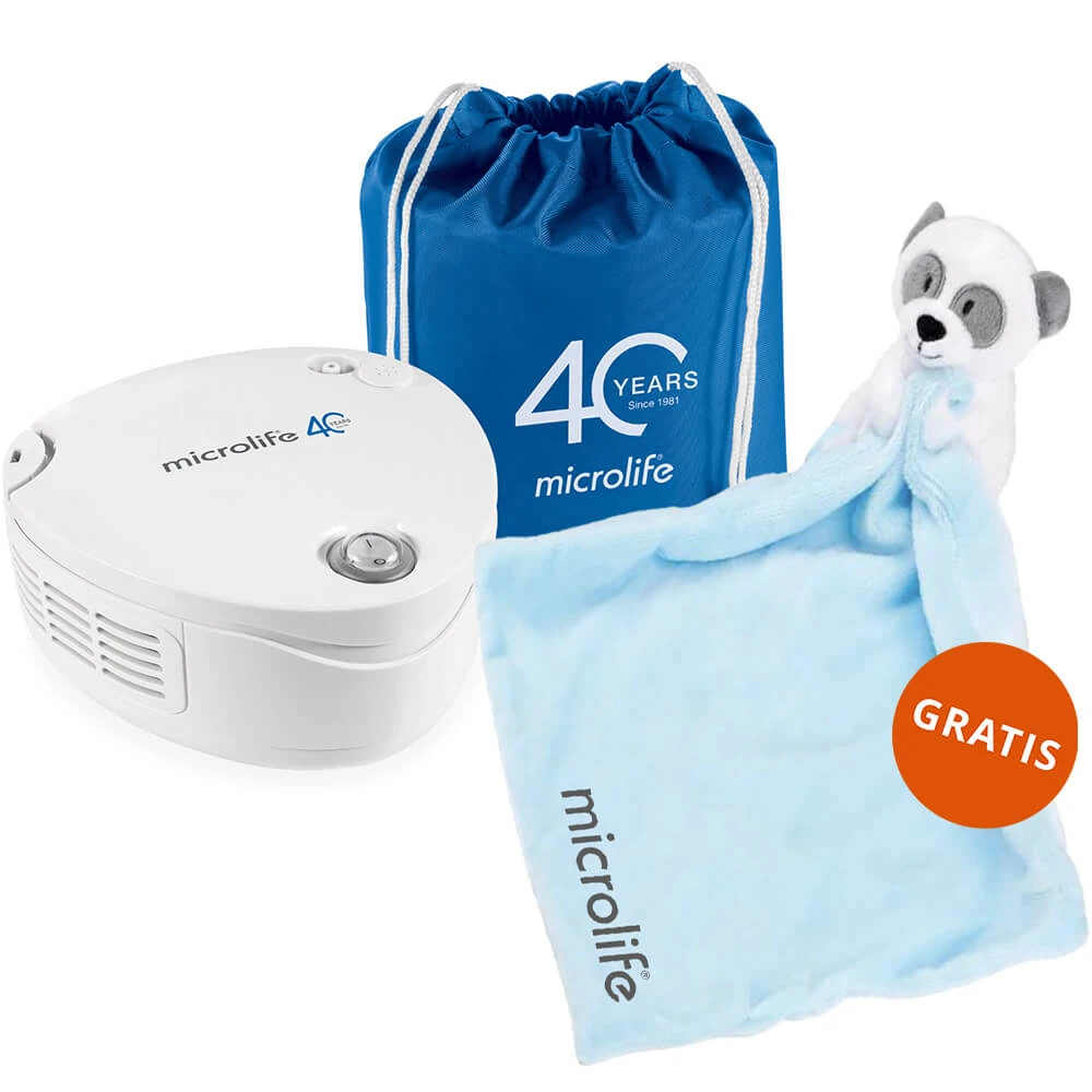 Microlife NEB 210, inhalator cu compresor pentru copii și adulți, compact + mascotă gratuită