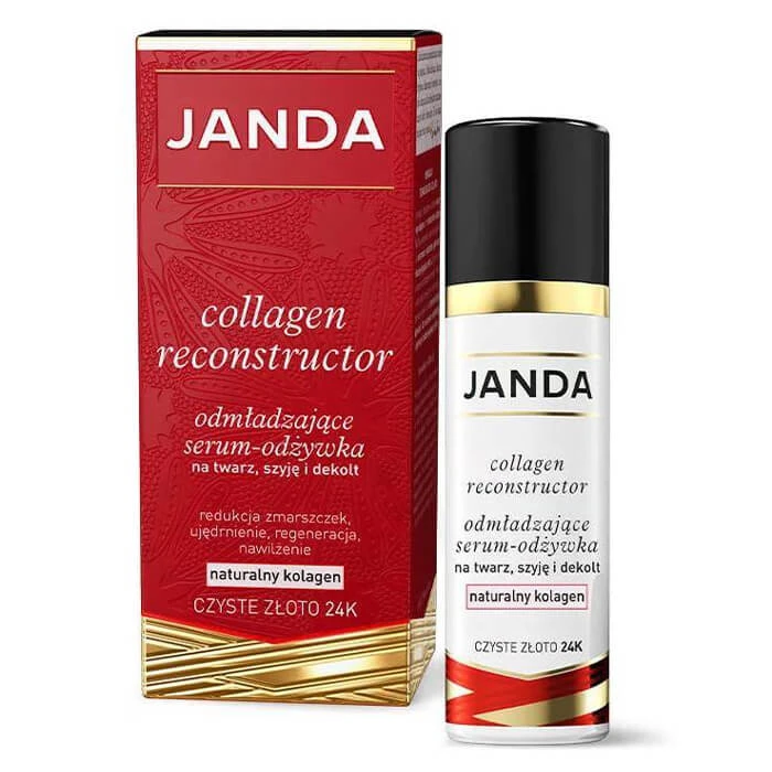 Janda Collagen Reconstructor, ser întineritor-condiționator pentru față, gât și decolteu, 50 ml