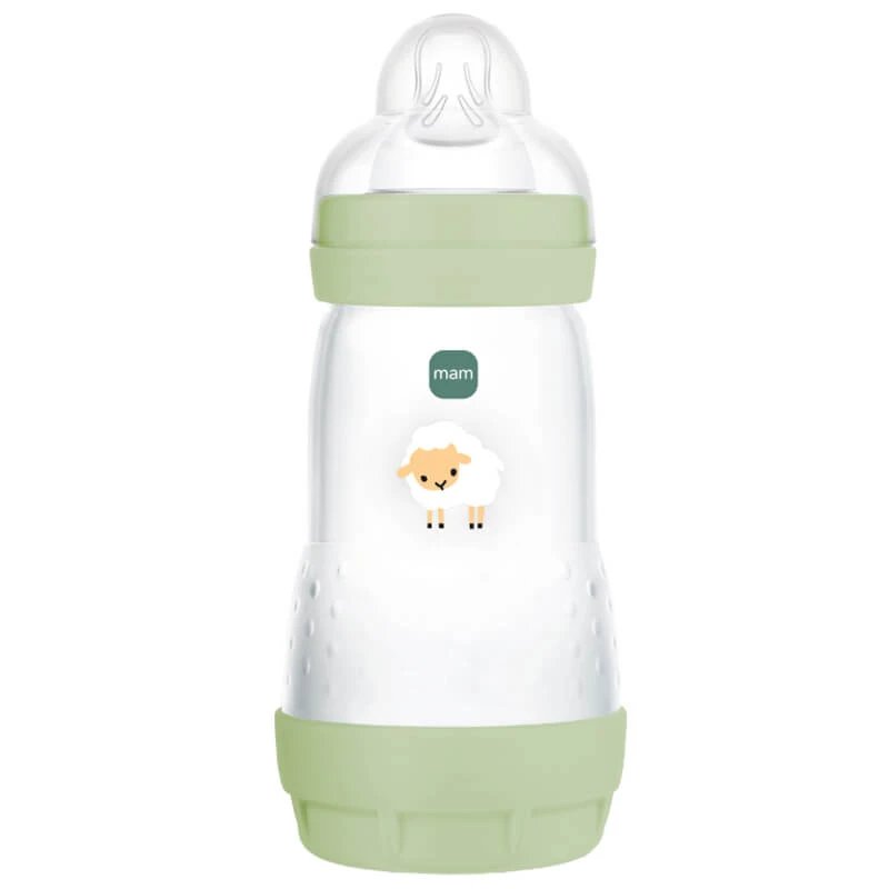 MAM Perfect Start, biberon anti-colic, cu tetină din silicon, Grounding in Nature, unisex, de la 2 luni, 260 ml