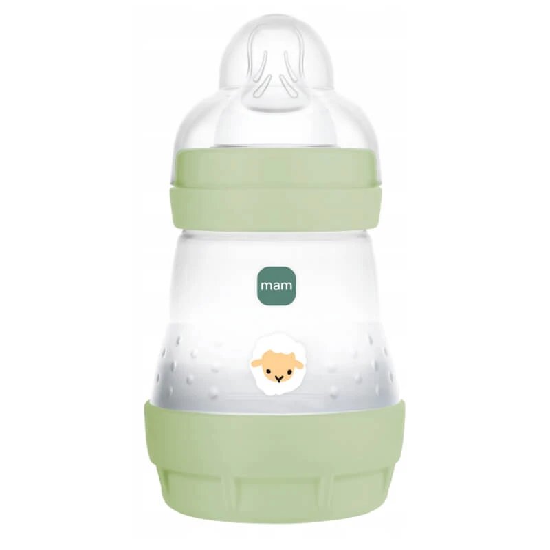 MAM Perfect Start, biberon anti-colic, cu tetină din silicon, Grounding in Nature, unisex, de la 2 luni, 160 ml