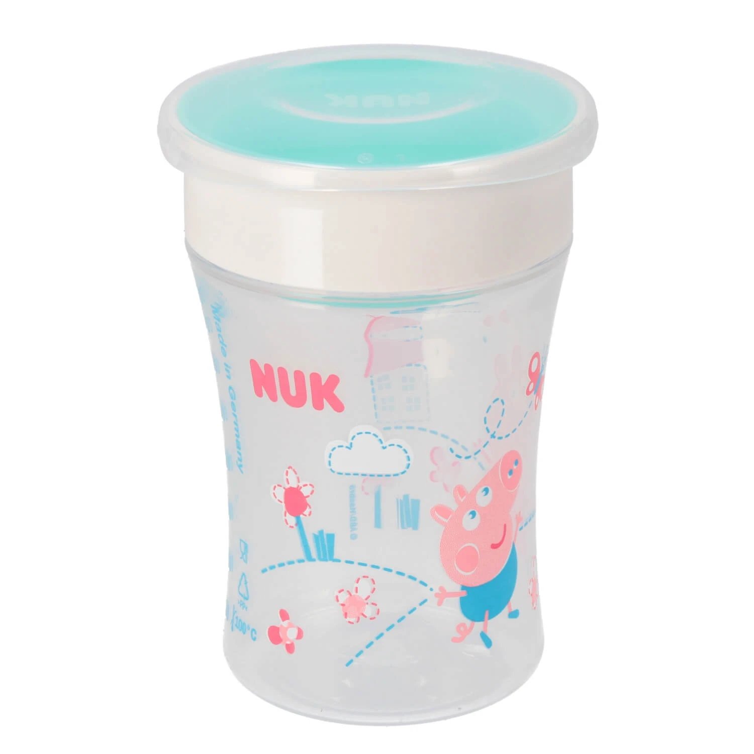 NUK Magic Cup, cană de băut 360°, de la 8 luni, Peppa Pig, 260 ml