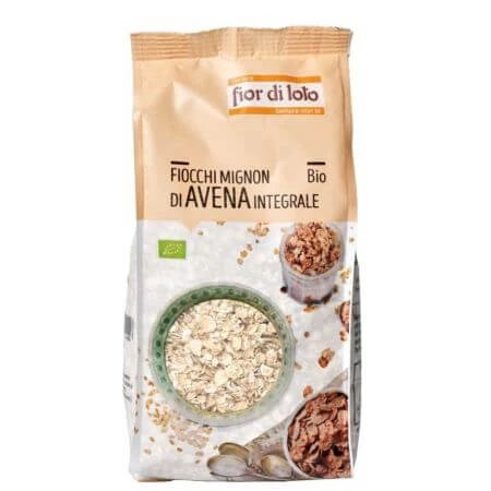 Fulgi mici din ovaz integral, 500 g, Fior di Loto