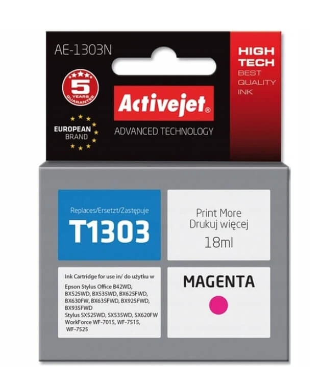 Cerneală ActiveJet pentru Epson T1303 nou AE-1303N magenta