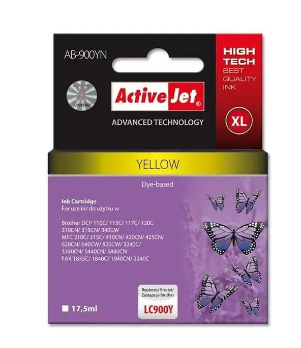 Cerneală ActiveJet AB-900Y pentru Brother galben (galben) 17.5ml