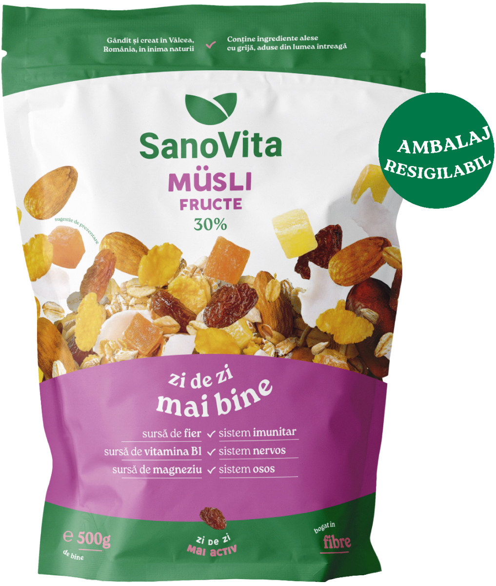 Musli cu fructe, 500g, SanoVita