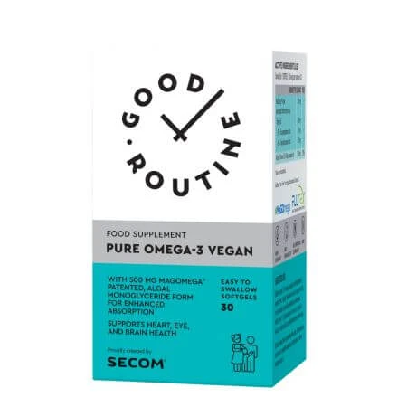 Pure Omega-3 Vegan, 30 capsule gelatinoase moi, Good Routine
