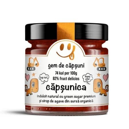 Gem de capsuni Capsunica Secretele Evei, 250 g, Remedia