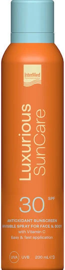 InterMed Luxurious Suncare Cremă Antisolară Pentru Corp SPF30 sub Formă de Spray 200ml