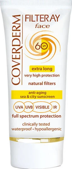 Coverderm Filteray Cremă Tinted Maro Moale Cremă Antisolară Waterproof pentru Față Protectie Solara (SPF) 60 cu Culoare 50ml