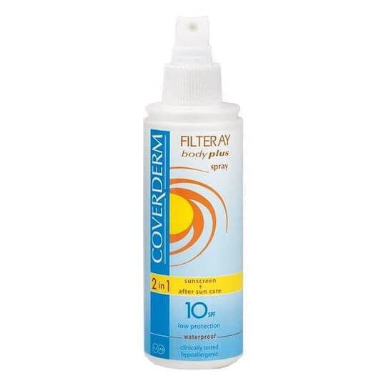 Coverderm Filteray Corp Plus Spray Waterfără Culoare Protectie Solara (SPF) 10 pentru Corp în Spray 150ml